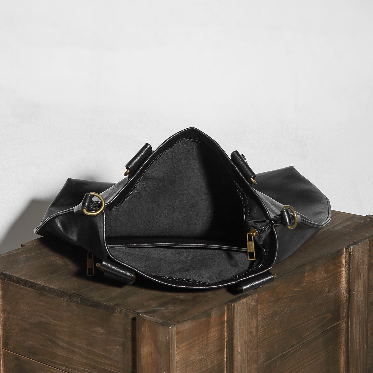 Dollcini, Women's Faux Leather Biker-Style Backpack – Large, Zippered, for City Use