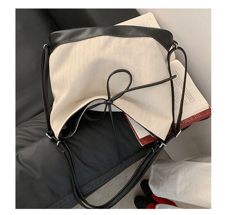 Dollcini Women's Convertible Backpack & Shoulder Bag – Urban Simplicity, Canvas Material, Zippered