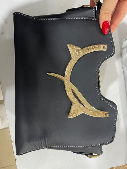 Dollcini Outlet Geantă de mână pentru femei – Elegantă, cu mâner cu pisică, produs cu defecte estetice