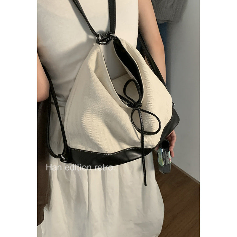 Dollcini Women's Convertible Backpack & Shoulder Bag – Urban Simplicity, Canvas Material, Zippered