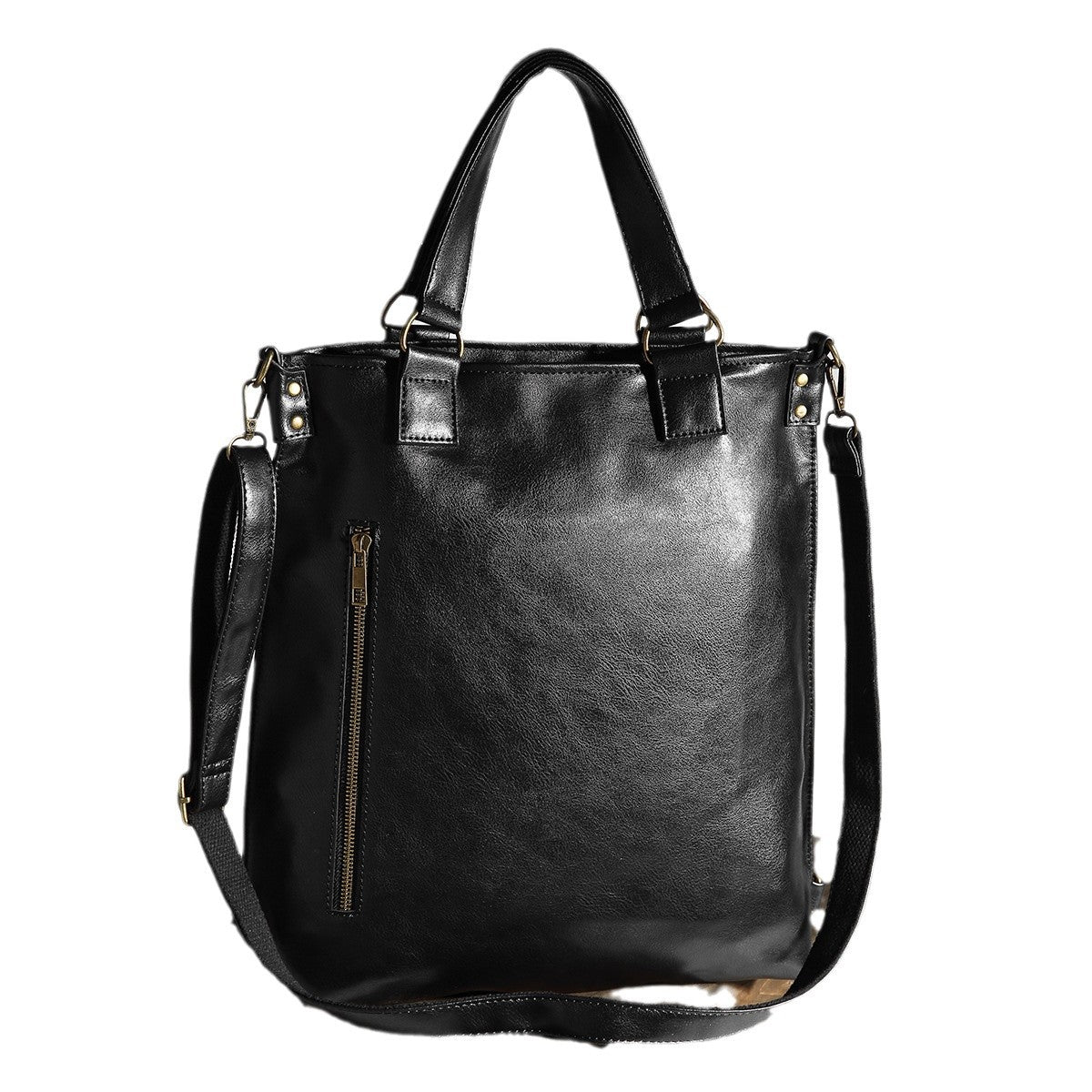 Dollcini, Women's Faux Leather Biker-Style Backpack – Large, Zippered, for City Use