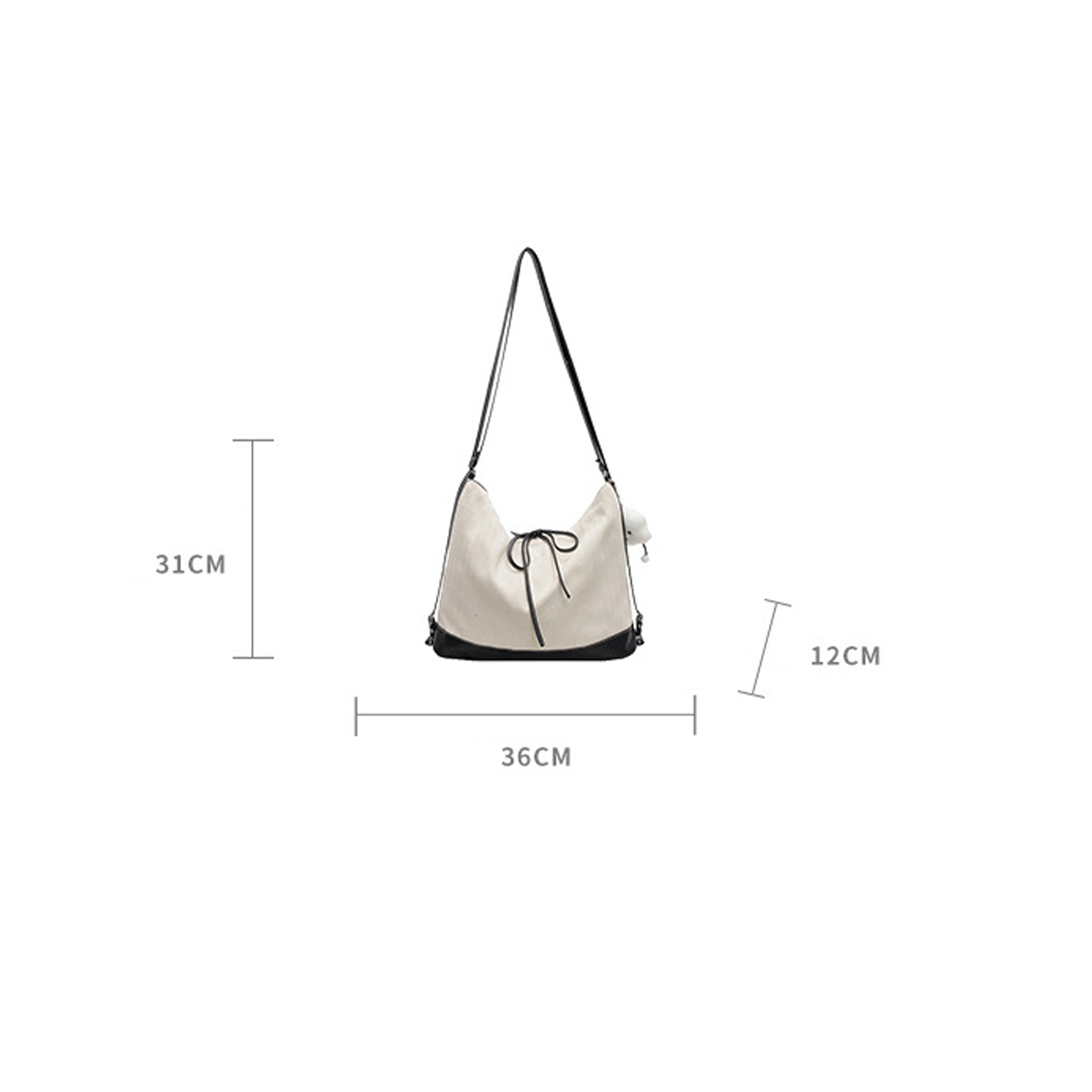 Dollcini Women's Convertible Backpack & Shoulder Bag – Urban Simplicity, Canvas Material, Zippered