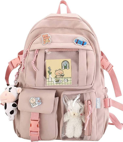 Dollcini, ghiozdan elegant pentru școală, rucsac pentru laptop, geantă elegantă de zi cu zi, compartimente interne multifuncționale pentru organizare convenabilă și practică 