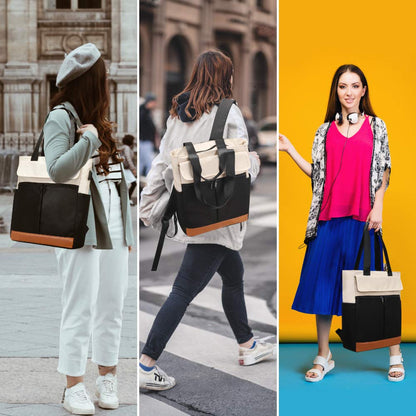 Dollcini, rucsac la modă pentru femei, geantă pentru laptop, geantă messenger, multifuncțională, impermeabilă, durabilă și confortabilă