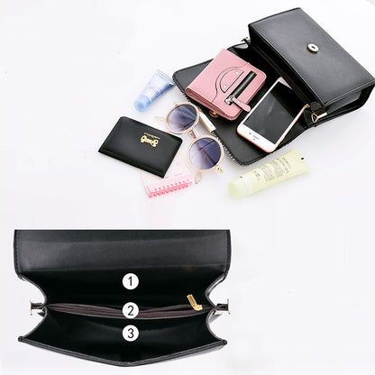 Geantă elegantă de damă Dollcini din piele PU - cu curea reglabilă, închidere magnetică, geantă crossbody compactă și spațioasă, culori multiple