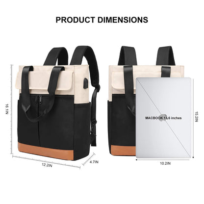Dollcini, rucsac la modă pentru femei, geantă pentru laptop, geantă messenger, multifuncțională, impermeabilă, durabilă și confortabilă