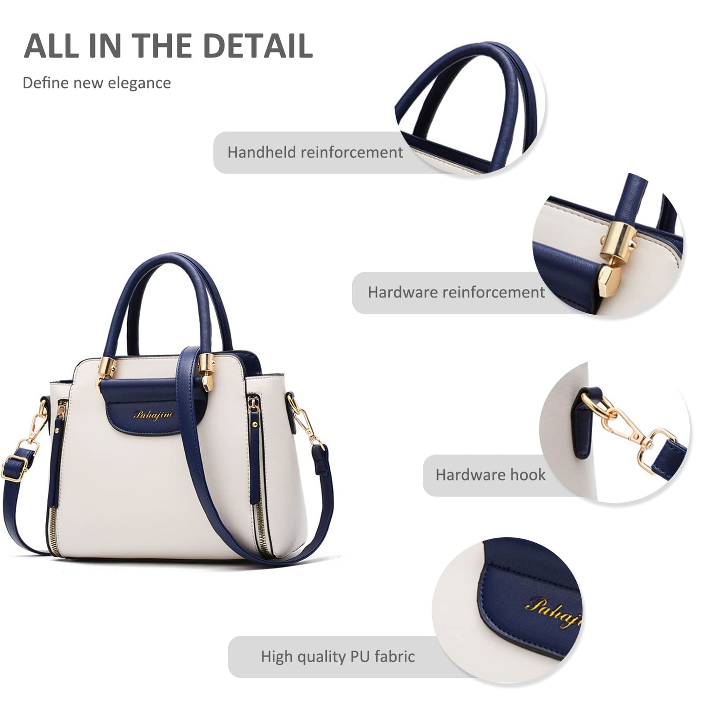 Dollcini, Geantă de umăr pentru femei, impermeabilă, piele ecologică, elegantă, Culori multiple