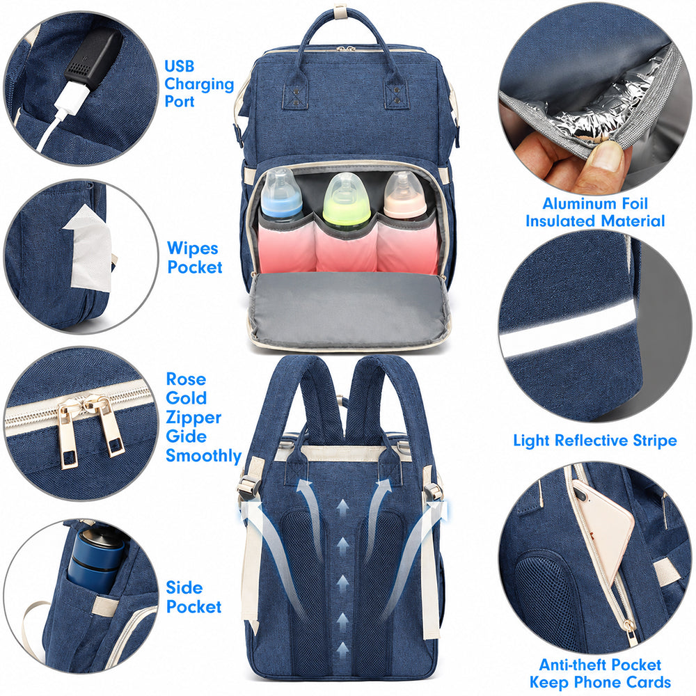 Dollcini Multifunctional Baby Backpack – Foldable Baby Bed