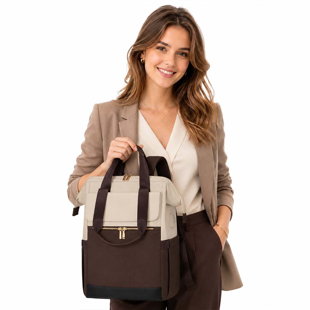 Dollcini Rucsac Laptop pentru Femei – Rucsac de Călătorie Rezistent la Apă, cu Port USB, 2 Piese