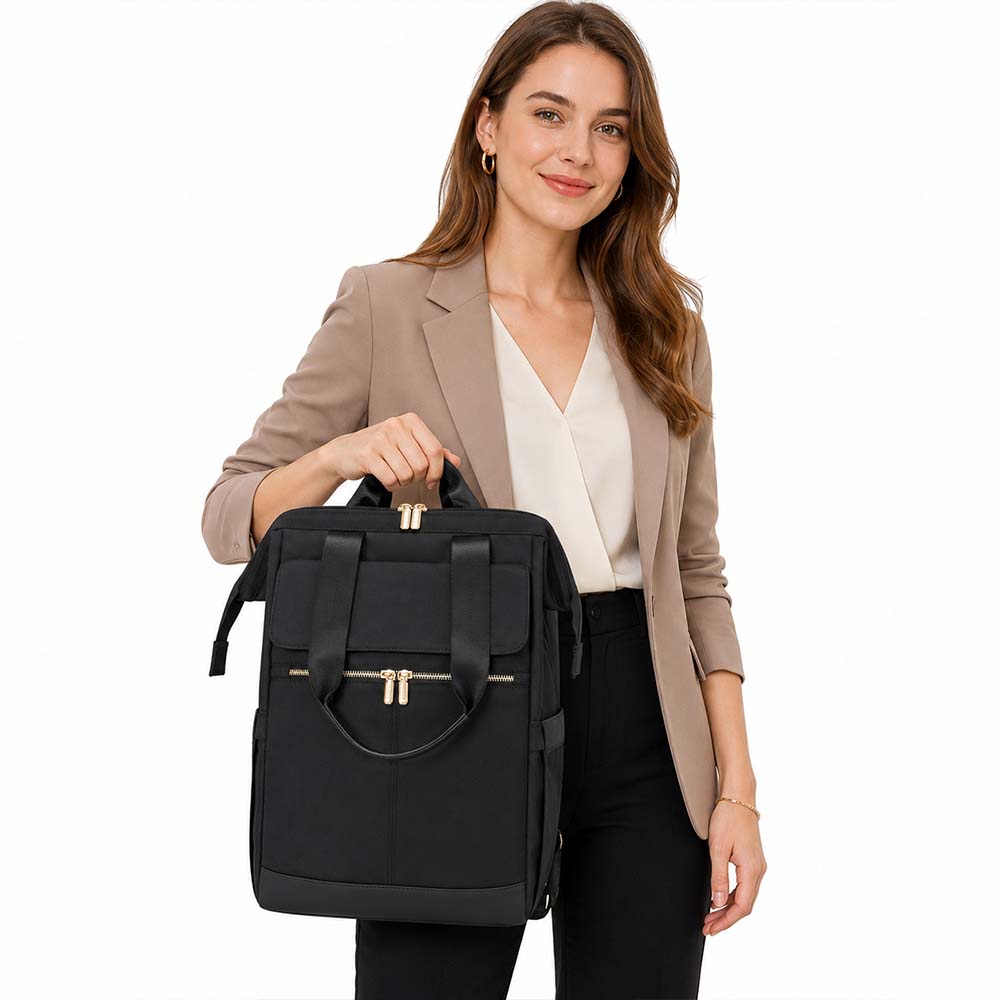 Dollcini Rucsac Laptop pentru Femei – Rucsac de Călătorie Rezistent la Apă, cu Port USB, 2 Piese