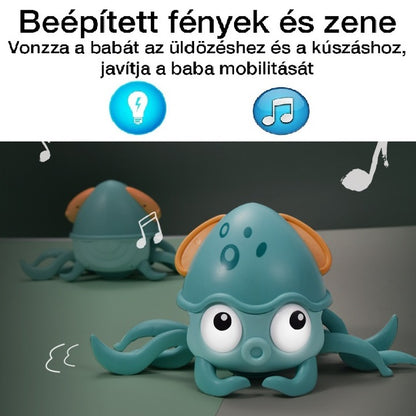 Dollcini Jucărie Octopus Cățărare Muzicală – cu Lumini LED, USB