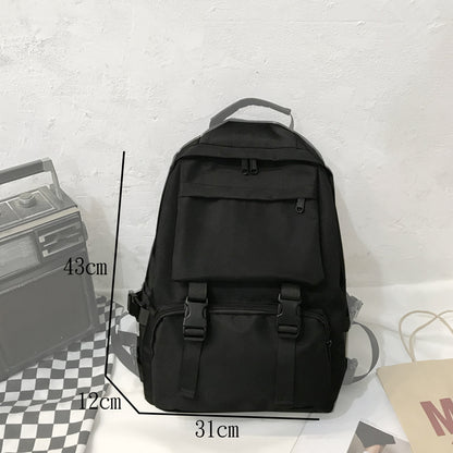 Dollcini Ghiozdan Ergonomic Unisex pentru Școală cu Compartiment pentru Laptop – Rezistent la Apă, Negru