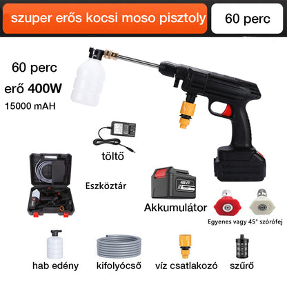 Dollcini Set de Spălare cu Presiune înaltă cu Acumulator – 40 Bar, 400W, Negru