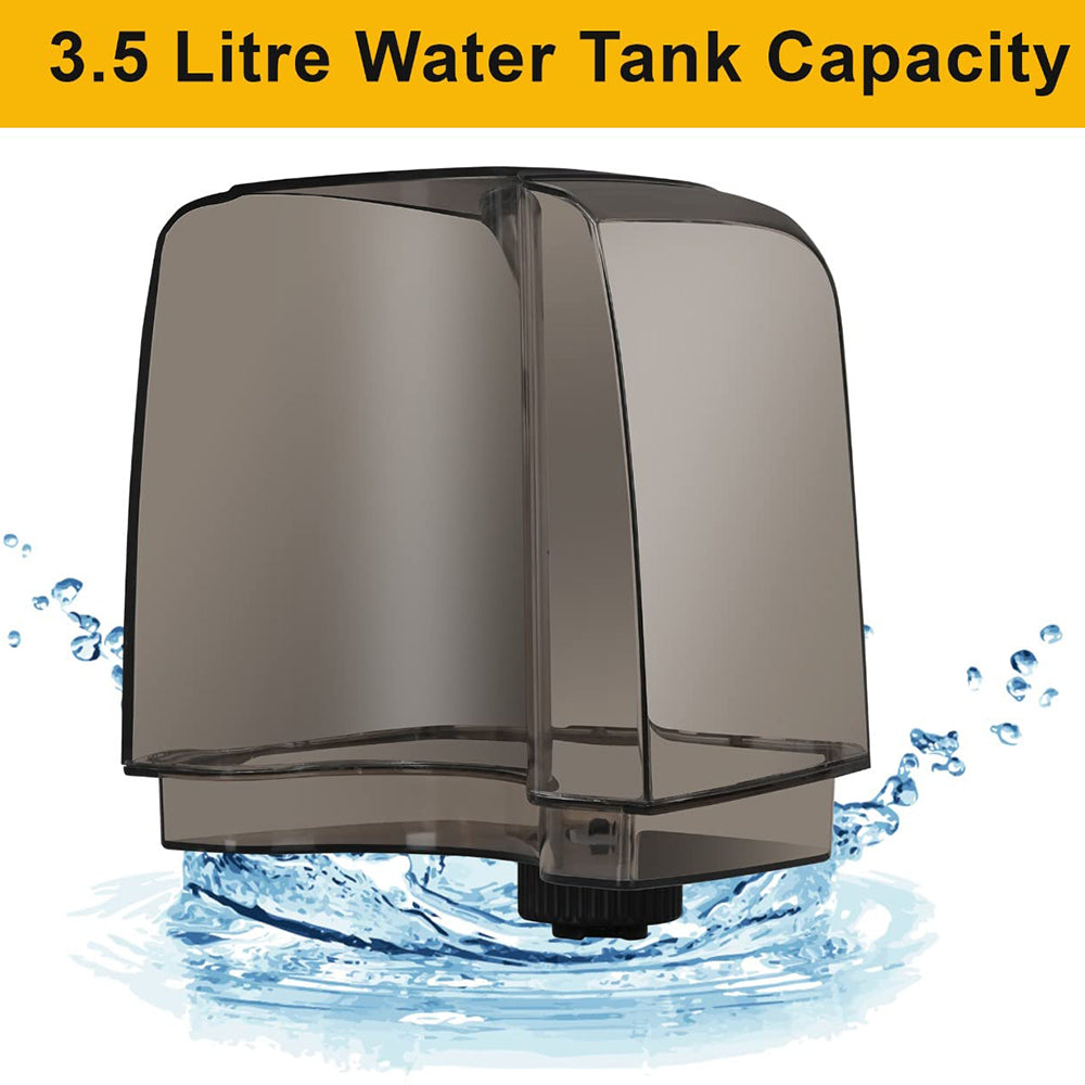 Dollcini Aparat de aburire pentru haine din cupru integral 2200W – rezervor de 35 L, cap de abur cu 10 orificii, negru