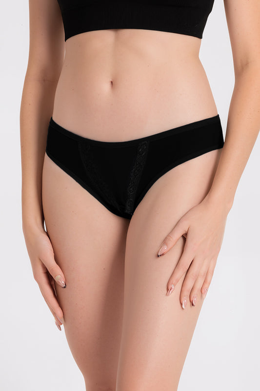 Dollcini, Chiloți clasici pentru femei, chiloți brazilieni pentru femei, 95% bumbac + spandex - multicolor, pachet de 6 bucăți, 89412