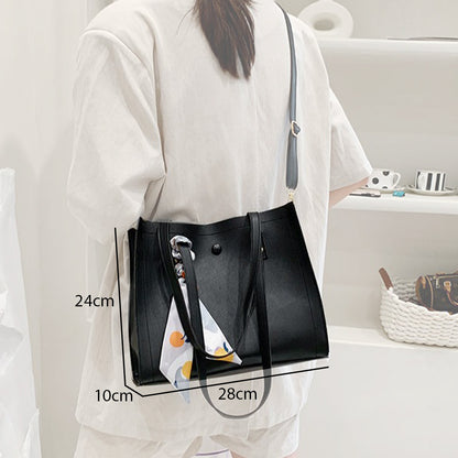 Geantă de damă premium Dollcini - Geantă elegantă din piele PU cu interior spațios și curea de umăr reglabilă, Negru