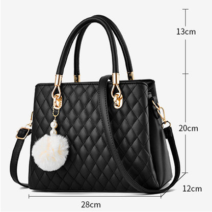 Geantă de damă Dollcini clasică și elegantă - piele PU premium, design matlasat, accesorii aurii și curea detașabilă, culori multiple