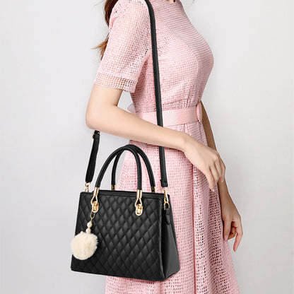 Geantă de damă Dollcini clasică și elegantă - piele PU premium, design matlasat, accesorii aurii și curea detașabilă, culori multiple