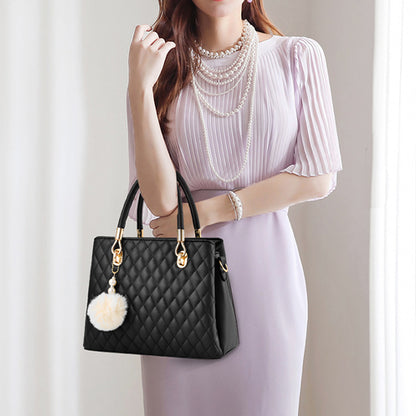Geantă de damă Dollcini clasică și elegantă - piele PU premium, design matlasat, accesorii aurii și curea detașabilă, culori multiple